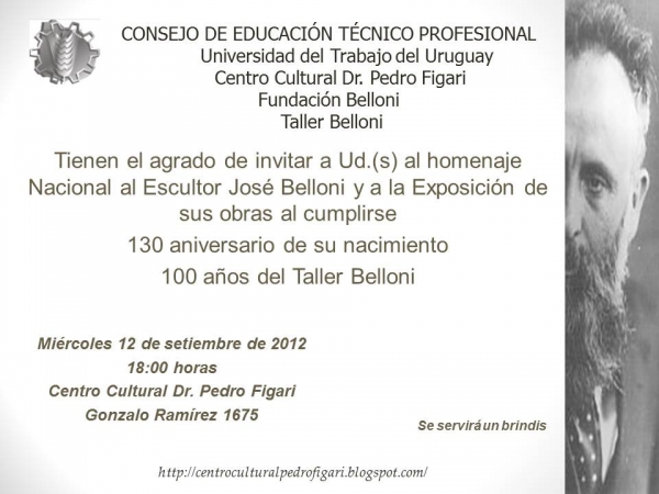 Homenaje al escultor Jos&eacute; Belloni.
