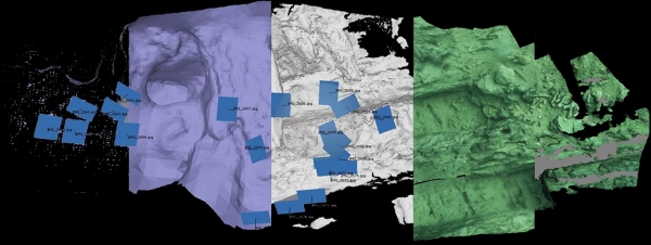 Representaci&oacute;n de fondo marino, sonar multihaz